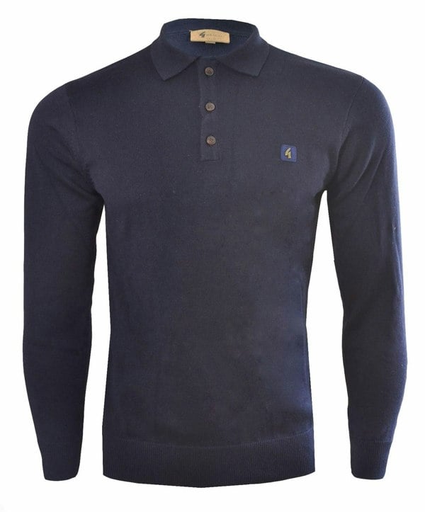 Gabicci V00GK08 Mens Francesco Polo Collar Sweater Gabicci Vintage - NAVY