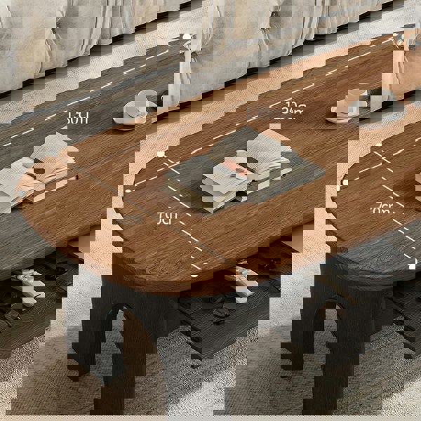 Knight Coffee Table With Storage, Wood, Oval-Rit Concept-Rit Concept