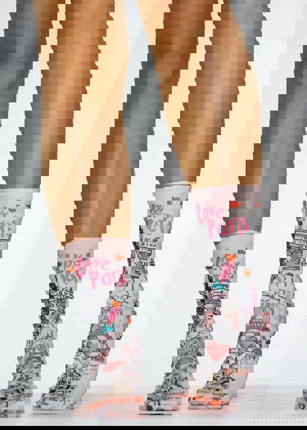 Jemsox LOVE PARIS Ladies Novelty Gift Socks