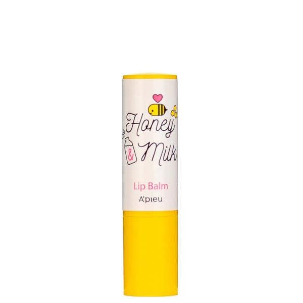 Smooth-gliding A'PIEU Honey & Milk Lip Balm texture – Non-sticky, high-shine Korean lip moisturizer for a healthy "Glass Skin" lip finish at Atelier De Glow UK.