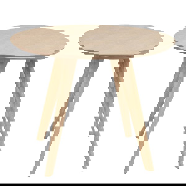 Furniture To Go Townsville Round Dining Table in White and Oak