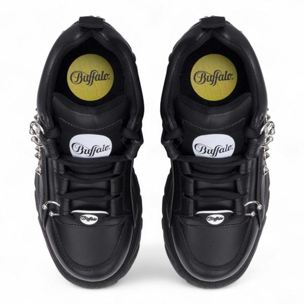 Buffalo Womens Black Studded Chunky Platform Fashion Trainers - 1339-14-PUNK