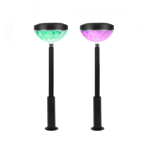 Gardenwize Pack of 2 Multi-Coloured Solar LED Garden Stake Lights