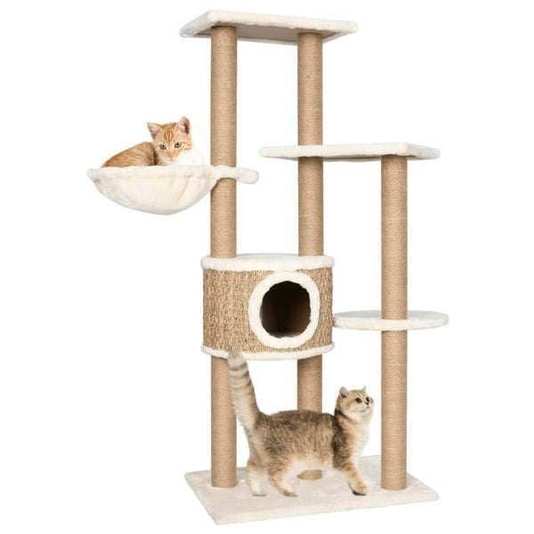 Berkfield Cat Tree with Scratching Post 126cm Seagrass