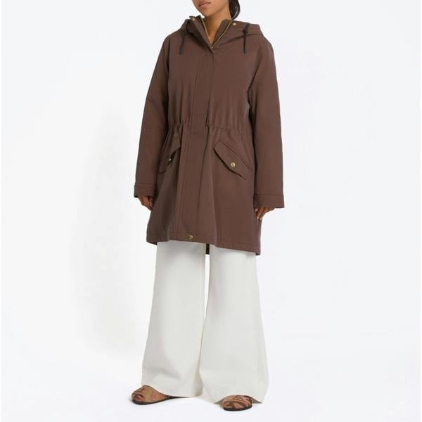 Joules Joules PORTWELL Waterproof Hoodie Raincoat With Adjustable Waist Brown