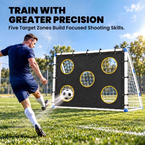SPORTNOW Football Goal, 183 x 96 x 130 cm Portable Practice Football Net