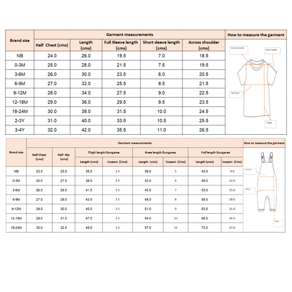 Mini Cuddles Baby Unisex Sprig Printed Dungaree 3pc Set, Multicolour
