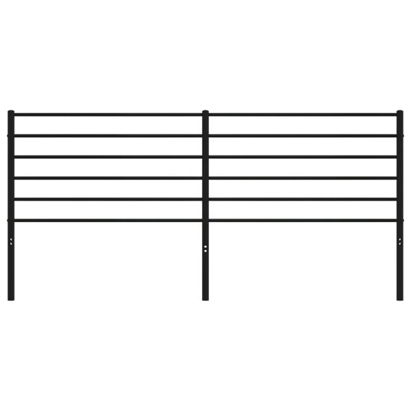 Berkfield Metal Headboard Black 180 cm