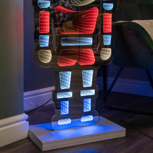Samuel Alexander 4ft (1.2m) Tall Light up Christmas Nutcracker Infinity Decoration with LEDs