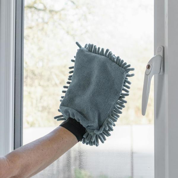 JVL Microfibre Hand Mitt - Grey