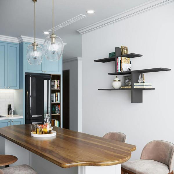 Decortie Leo 3 Tier Floating Wall Shelf (H) 80.5cm