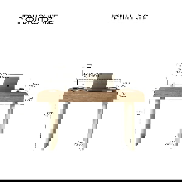 Watson Office Desk With Drawers, Solid Wood-Rit Concept-Rit Concept