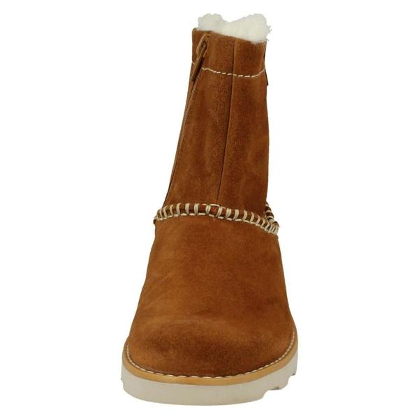 Clarks Girls Clarks Casual Fur Lined Boots Crown Piper