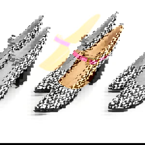 Embassy London Hyde - Pink & Hexa Print - Women's Leather Mary Jane Pump