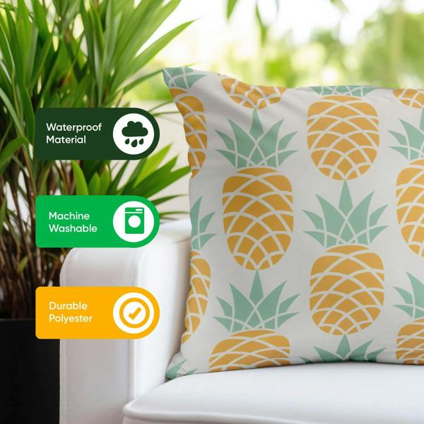 Gardenwize Pair of Outdoor Scatter Cushions – Pineapple Design
