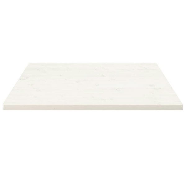 Berkfield Table Top White 70x70x2.5 cm Solid Wood Pine Square