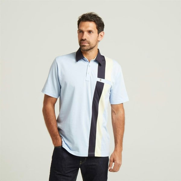 Gabicci G52X14 Mens Short Sleeve Plated Jersey Polo Shirt Gabicci Classic - SKY