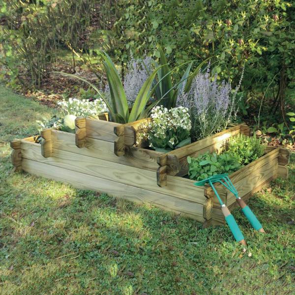Cerland Angelic Podium Raised Bed 3-Tier 1.2m x 0.8m 178L Vegetable Growing Bed