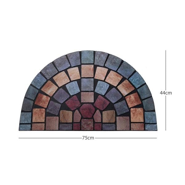 Nicoman Elegant Tile Effect Doormat - Blue Edge