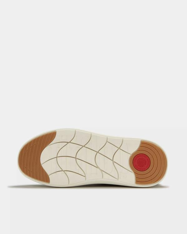 FitFlop Womens RTG Suede Leopard Lace Up Trainers - Cappuccino 923 | CHO | Designer Womens Trainers