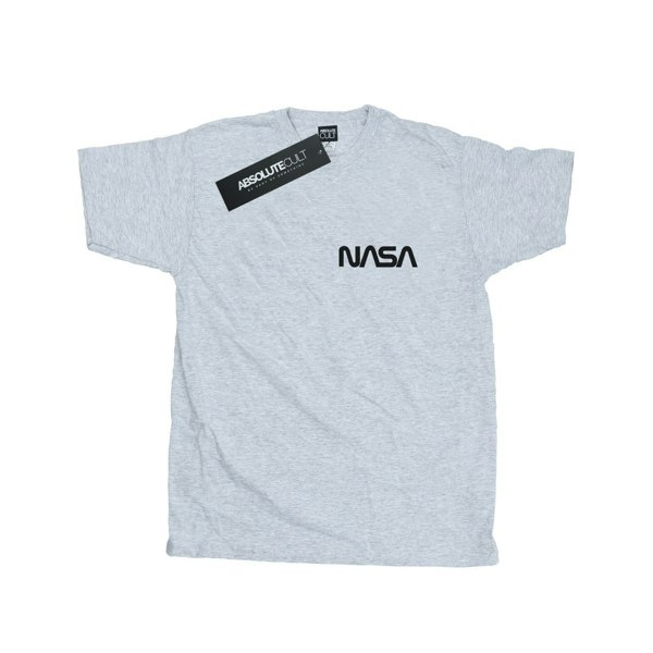 NASA Mens Modern Logo Chest T-Shirt - Sports Grey