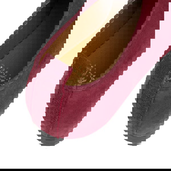 Embassy London Skyline - Burgundy - Women's Suede Lace Up Ballet Pump