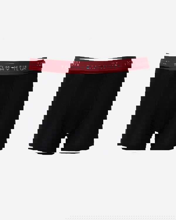 Tommy Hilfiger 5 Pack Mens Waistband Trunks - B-Blue/Brown/White/Orange/Green - CHO - Designer Mens Underwear