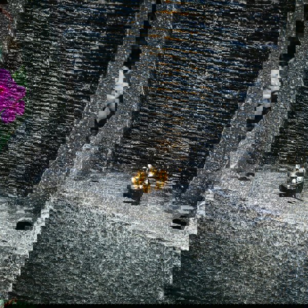 50CM H Slate Effect Modern Waterfall Ornament Garden Water Feature Cascading Tiered Water Fountains Living and Home