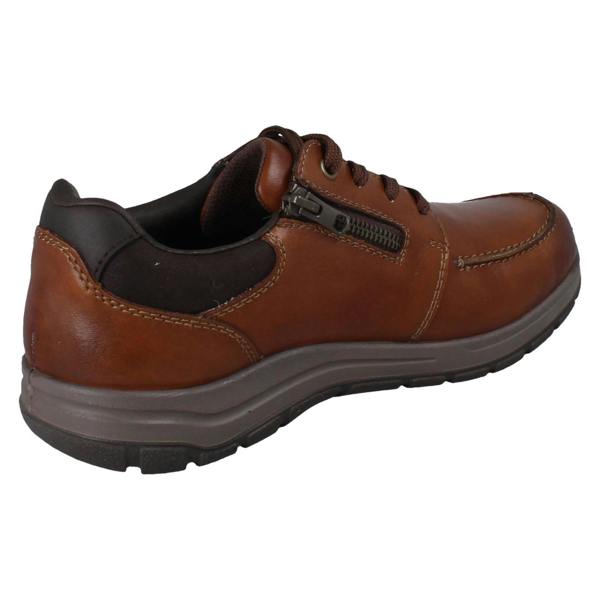 Rieker Mens Rieker TEX Zip Detailed Extra Wide Lace Up Shoes 03607
