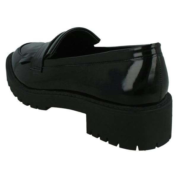 Spot On Ladies Spot On Chunky Sole Loafers F80546