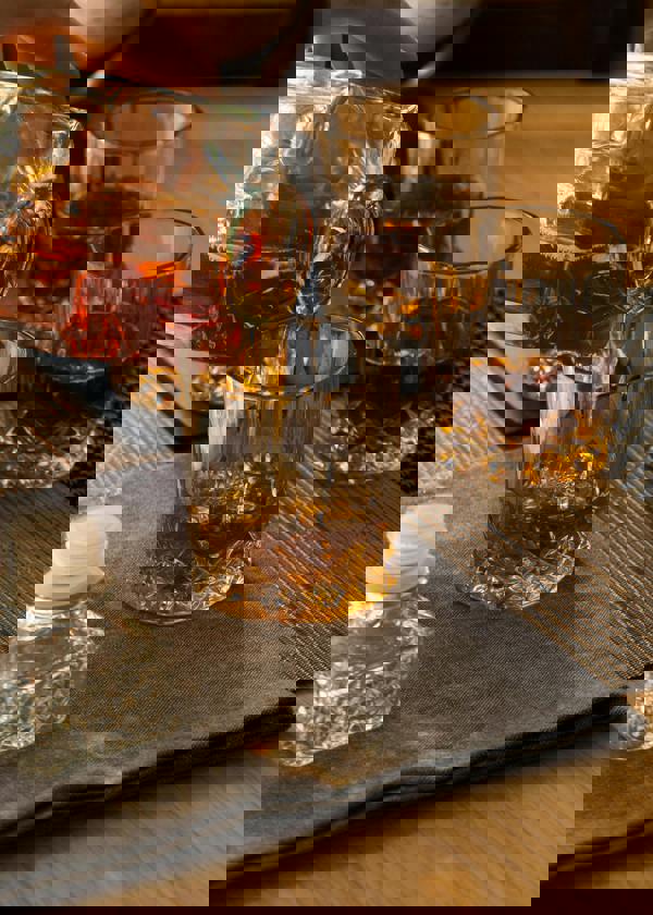 BarCraft Cut Glass Decanter Set