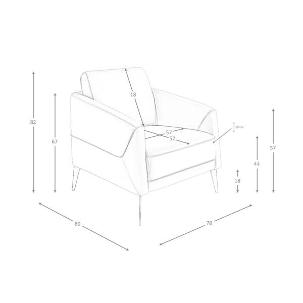 Angel Cerdá Dark Grey Leather Armchair 5134