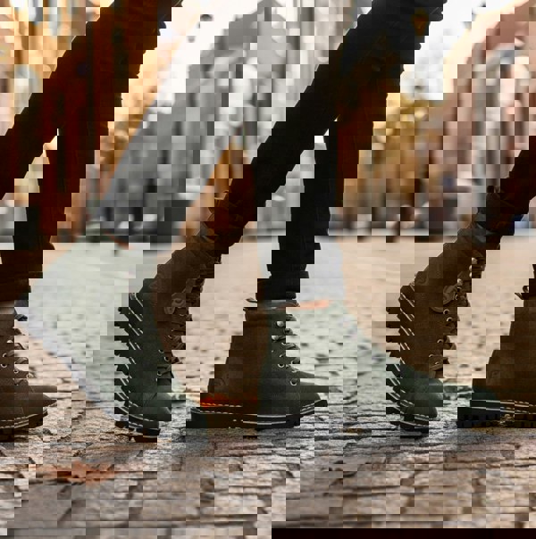 Popps 1961 MOD Mens Suede Boots Green