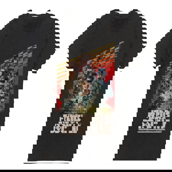 Stranger Things Mens Friends Don´t Lie Poster T-Shirt - Black