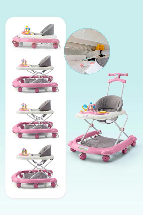 Living and Home Foldable & Adjustable Baby Walker