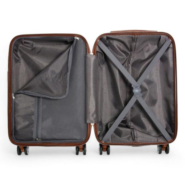 Snowball Hard Shell Cabin 55 x 36 x 20 cm ABS Suitcase Luggage Suitable for Easyjet, Ryanair