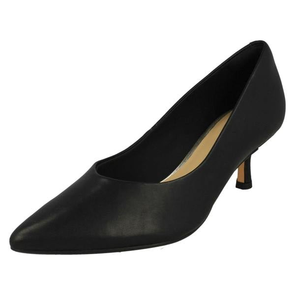 Clarks Ladies Clarks Kitten Heeled Pointed Toe Court Shoes Violet55 Court