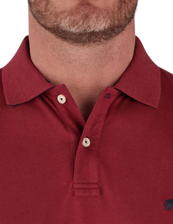 Raging Bull Mens Classic Organic Polo Shirt - Claret