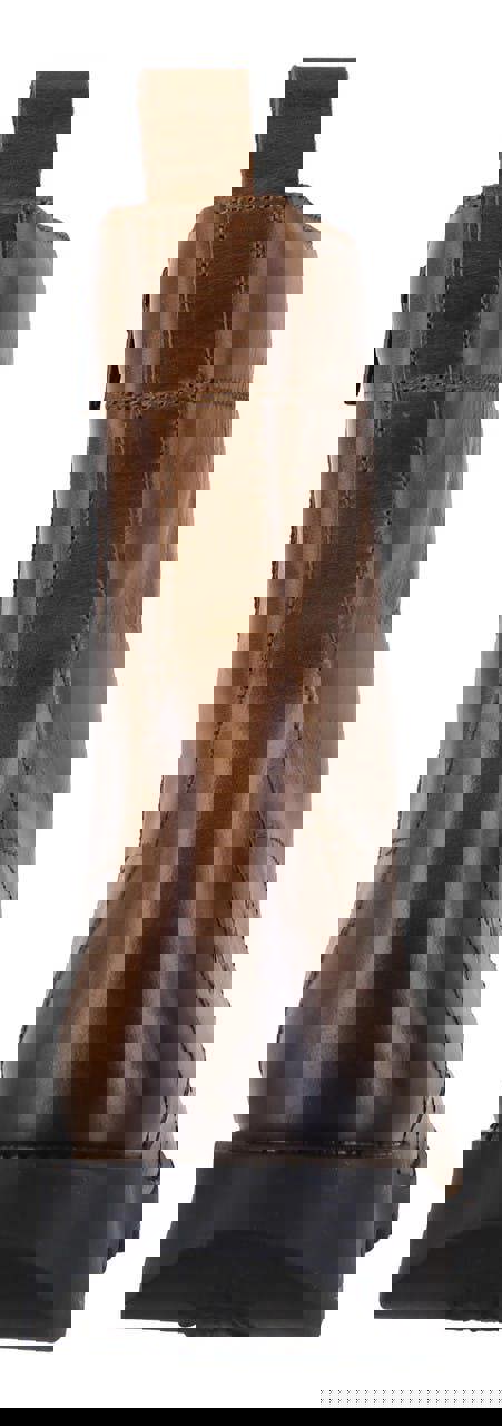 Fly London SILF Womens Zip-Up Lace Wedge Leather Mid Calf Boots