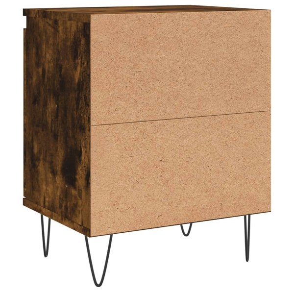 Berkfield Bedside Cabinets 2 pcs Smoked Oak 40x30x50 cm Engineered Wood