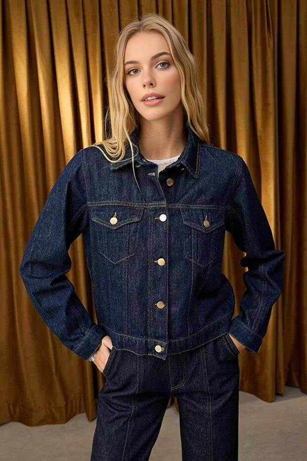 WOVCOR Denim Poncho Jacket with Detachable Cape