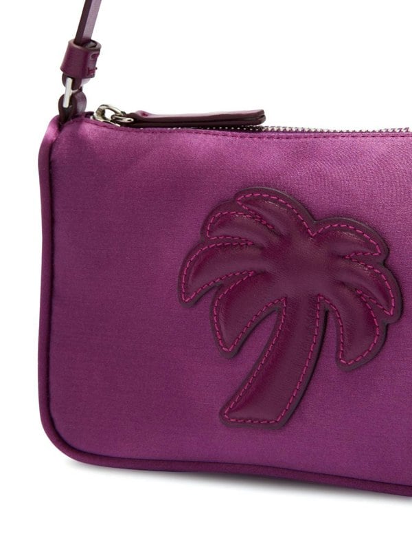 Palm Angels Satin Palm Shoulder Bag Purple - Supplied FashionPALM ANGELS