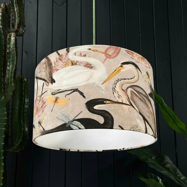 Love Frankie velvet lampshade bird song bone