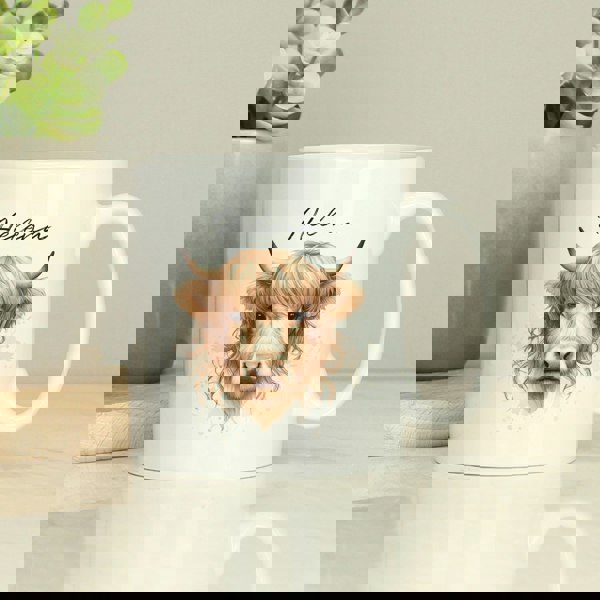 Personalised Memento Company Personalised Highland Cow Mug - Female