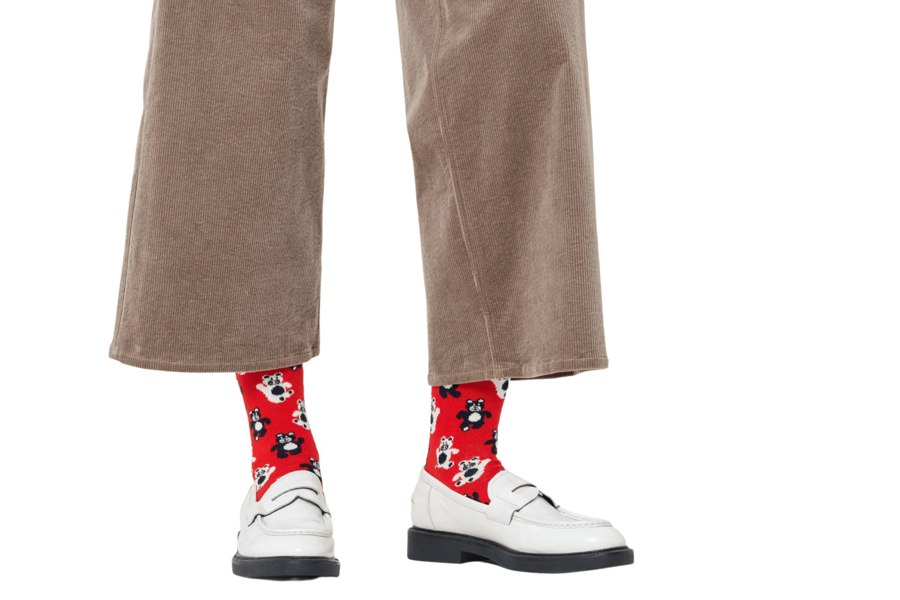 Happy SocksSocks SingleTeddy Bear Socks, RedBoxers & Briefs