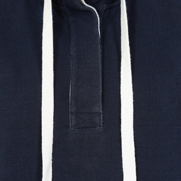 Lazy Jacks LJ301 - Pique Button Neck Sweatshirt - Twilight - White Drawstrings