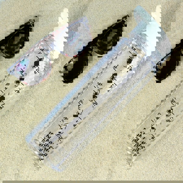 Personalised Memento Company Personalised Black 'Hydration Tracker' Water Bottle