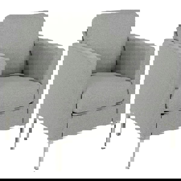 Dorel Home Fabry Armchair in Fabric Grey with Steel Legs