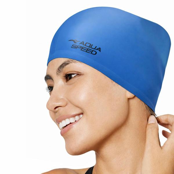 Aqua Speed Ladies Long Hair Swimming Cap | Extra Space Soft Silicone Comfy Fit Swim Cap