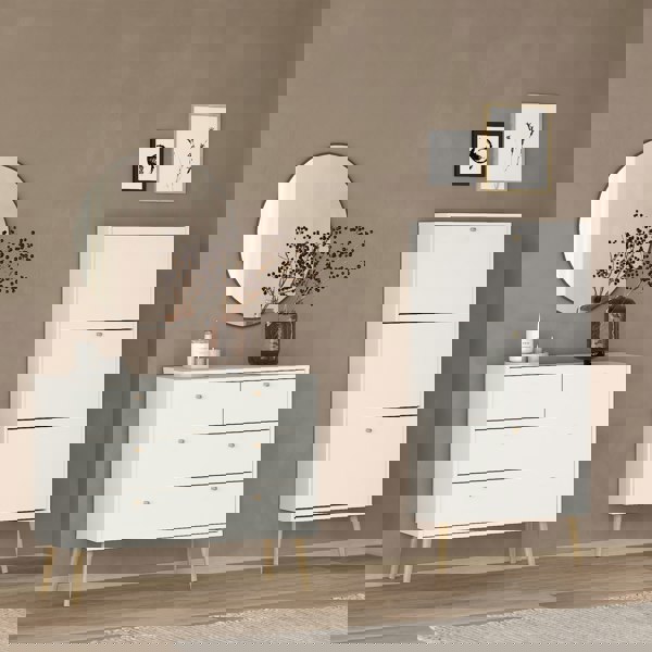 Furniture To Go Cumbria Chest 2 + 2 Drawers White